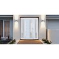 thumbnail image 2 of Front Exterior Prehung Metal-Plastic Door Frosted Glass / Manux 8088 White Silk / 2 Side Windows / Office Commercial and Residential Doors Entrance Patio Garage 60" x 80" Left-hand Inswing, 2 of 5