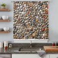 thumbnail image 4 of Colorful Stones Sheer Curtains 63 Inches Long, Farmhouse Stones Modern Art Light Filering Curtains, Breathable Simi Curtain Privacy Drapes for Living Room Bedroom Lightweight Window Treatment, 4 of 9