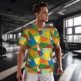 thumbnail image 3 of Wukai German Shepherd Dog Print Men's Short-Sleeved Mesh T-Shirt,Quick-Dry Short Sleeve Workout T-Shirt-6X-Large, 3 of 8