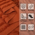 thumbnail image 4 of SUNDEREY Modern Rainbow Area Rug,4'x6' Washable Bedroom Rugs,Boho Terracotta Woven Floor Carpet With Tassel, Modern Farmhouse Tufted Rug For Living Dining Room Kitchen Entryway Bathroom,Red, 4 of 7