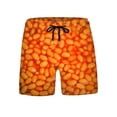 thumbnail image 2 of Abcnature Men's Athletic Shorts, Sports Gym Running Short Pants, Men's Food Realistic 3D Printed Summer Shorts, Beach Shorts, Beach Swim Shorts, Cargo Casual Hiking Shorts Orange 3XL, 2 of 5