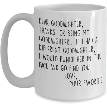 Goddaughter Mug Birthday Gift for Teen Goddaughter Gifts For Girls Christmas Gift from Favorite Godmother or Godfather Adult Gifts for Her Funny Face Goddaughter Mug Birthday Gift for Teen Goddaughter Gifts For Girls Christmas Gift from Favorite Godmother or Godfather Adult Gifts for Her Funny Face