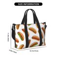 thumbnail image 2 of Travel Duffle Bag Hot Dog Print White Travel Tote Bags Carry on Luggage Waterproof Weekender Bags with Top Handle Adjustable Shoulde Strap for Travel Gym, 2 of 5