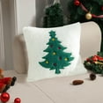 thumbnail image 4 of Nkmbld Christmas Throw Pillows Velvet Embroidered Santa Claus Pillow Covers for Winter Holiday Farmhouse Home Sofa Couch Decoration, Green, 4 of 8