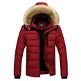 thumbnail image 4 of Abrigo de invierno cálido con capucha para hombre, abrigo de lana de 20 grados, abrigo de invierno cálido, nueva llegada, chaqueta con capucha informal para hombre, parka ajustada, 4 of 5