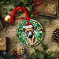 thumbnail image 3 of Belgian Malinois Dog Ornaments Ceramic For Christmas, Stained Glass Ornaments Ceramic Christmas 2025, 3 of 7