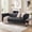 Black, variant on Christopher Knight Home 73.5" Chesterfield Sofa, Tufted PU Leather Couch with Flared Arms, Black