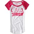 thumbnail image 1 of Aeropostale - Camiseta gráfica para mujer Shimmer Aero Est New York, rosa, pequeña, 1 of 1