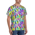 thumbnail image 2 of Vsdgher Graffiti Pineapples Print Men's Dry Fit Mesh Athletic Shirts Moisture Wicking Tennis T-Shirt Tops, 2 of 9