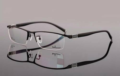 Fashion Designer Mens Rimless Rx Half Frames Eyeglass Lightweight ...