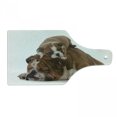 thumbnail image 1 of English Bulldog Cutting Board, Father and Son Bulldogs Fathers Day Photograph Domestic Pet Animals, Tempered Glass Cutting and Serving Board, Wine Bottle Shape, Brown White Black, by Ambesonne, 1 of 1