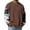 Coffee, variant on Mens Sweatshirts Shirt Casual Long Sleeve Pullovers Color Block Camo Vacation Ribbed Knit Tee Spring Trendy V Neck Clothing Coffee 2XL
