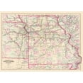 thumbnail image 2 of Asher 32x25 White Modern Wood Framed Museum Art Print Titled - Missouri - Asher  1874, 2 of 4