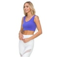 thumbnail image 2 of Women’s Ribbed Cropped Tank Top - Deep Scoop -Very Periwinkle, ML, 2 of 5