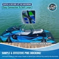 thumbnail image 4 of WAVESRX DockingPal™ - Premium Flat Bungee Dock Line for Boats | Elastic Boat Dock Rope with 1 Stainless Steel Carabiner & 1 Loop | Stretches from 5' to 9' for Jet Ski, PWC & Boat, 4 of 5