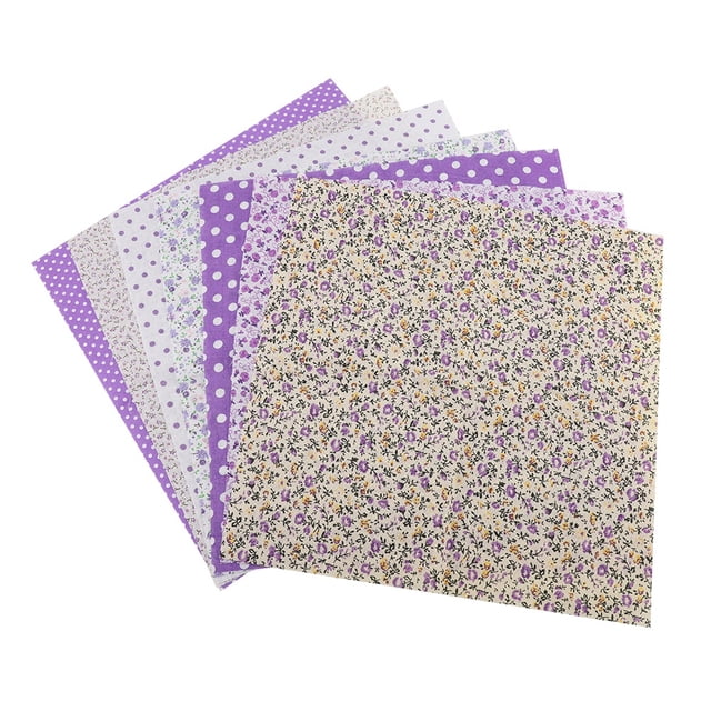 Fdit DIY Assorted Cotton Fabric,7pcs 50*50cm Cotton Fabric DIY Assorted Squares Pre-Cut Bedding Kit Quarters Bundle