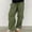 *Green, variant on ClodeEU Women's Wide Leg Cargo Pants for Spring Summer,Casual Elastic Waist Pant with Pocket Trousers Brown,Womens Plus S