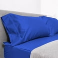 thumbnail image 2 of 5 Piece Sheet has Zipper Sheet Set, Queen Size 10 Inch Deep Pocket, 800 TC, Solid Royal Blue Color., 2 of 9
