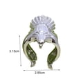 thumbnail image 5 of rygai Unique Flying Eagle Biker Ring Cool Punk Men Animal Vintage Open Ring Jewelry-Silver + Golden, 5 of 7