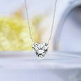 thumbnail image 4 of JeenMata Gorgeous 1 Carat Heart Cut Moissanite Pendant Necklace in 18K White Gold Plating over Silver, 4 of 7