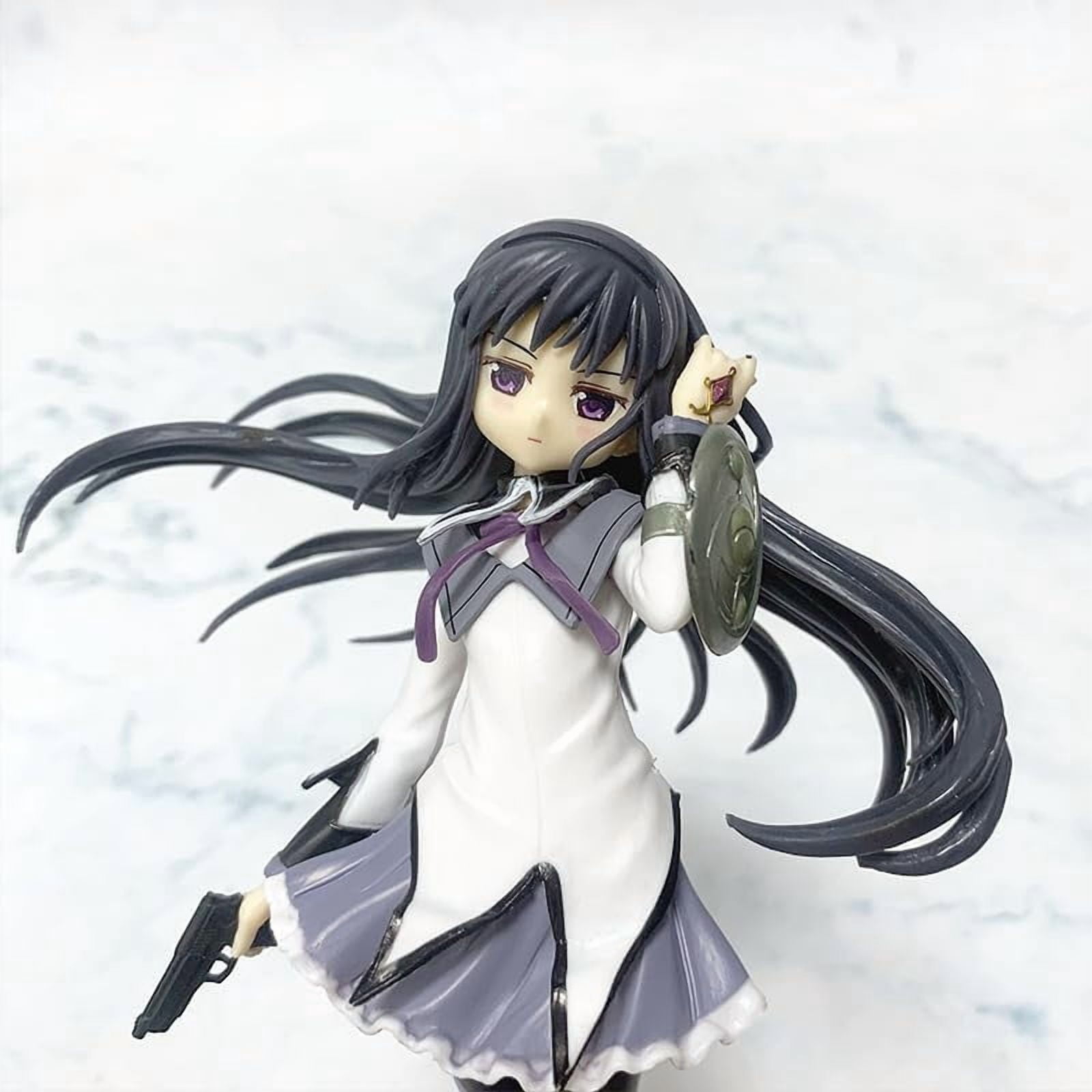 Newly Homura Akemi Figure Standing Holding A Gun Anime Figures 17cm/6.7inch Anime Character Statue Model Desktop Decoration Ornament Gifts