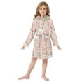 thumbnail image 6 of FORMRS Niños Bathrobe Unisex Hooded Robe Soft Plush Pajamas Sleepwear, Size 4-6T, Light Green Christmas Houses, 6 of 7