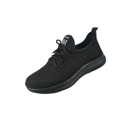

Lumento Mens Running Shoes Workout Walking Shoe Mesh Sneakers Non-Slip Athletic Sneaker Jogging Lightweight Breathable Black 1# 9.5