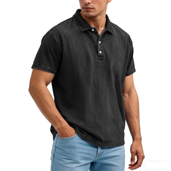 Goodtrade8 Mens Big and Tall Shirts Short Sleeve Polo Casual Slim Fit T Shirts for Men Pullover