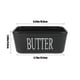 thumbnail image 4 of Caja de mantequilla de cerámica | Contenedor de almacenamiento de queso | Guardián de mantequilla de estilo nórdico | Material cerámico duradero | Blanco Negro Amarillo | 17x13x6,2cm | Tarro de, 4 of 7
