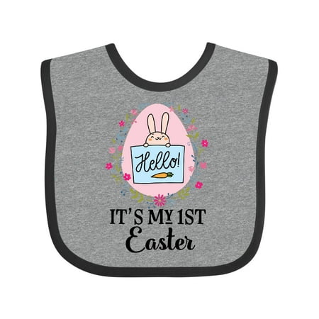 

Inktastic Hello Its My 1st Easter Childs Gift Baby Girl Bib