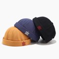 thumbnail image 2 of Moda Unisex Ajustable Sin Borde Sombrero Hombres Mujeres Retro Marinero Cap Hip-hop Cap Casual Sombr Tomshoo  Negro, 2 of 5