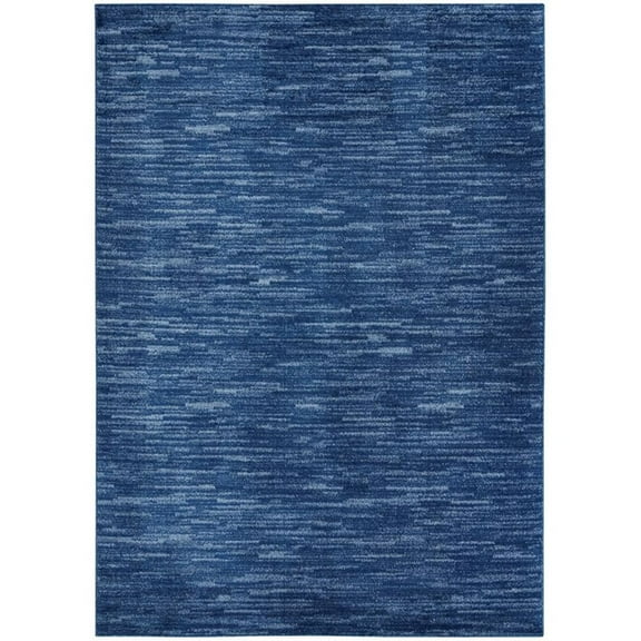 Pemberly Row 4' x 6' Navy Blue Fabric Outdoor Area Rug (4' x 6')