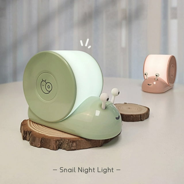 Fiudx Luz Nocturna de Caracol, Diseño de Montaje En Pared Magnético, Lámpara Led Recargable Por Usb, Tres Modos de Luz Ajustables, Iluminación Ambiental Suave, Ideal para Dormitorio o Mesita de Noche