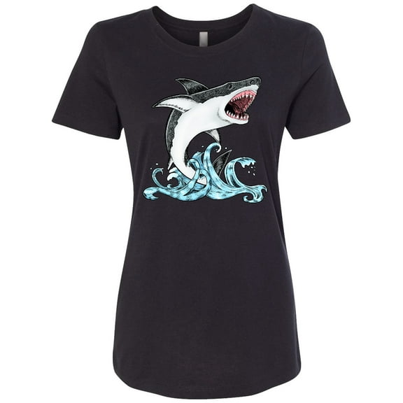 Inktastic Great White Shark Jumping Women's T-Shirt