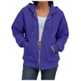 thumbnail image 6 of UngA Women's Zip Up Hoodie Oversized Fall Fashion 2025 Casual Trendy Hooded Sweatshirt Winter Jackets Womens Hoodie (Dark Purple,XXL), 6 of 7