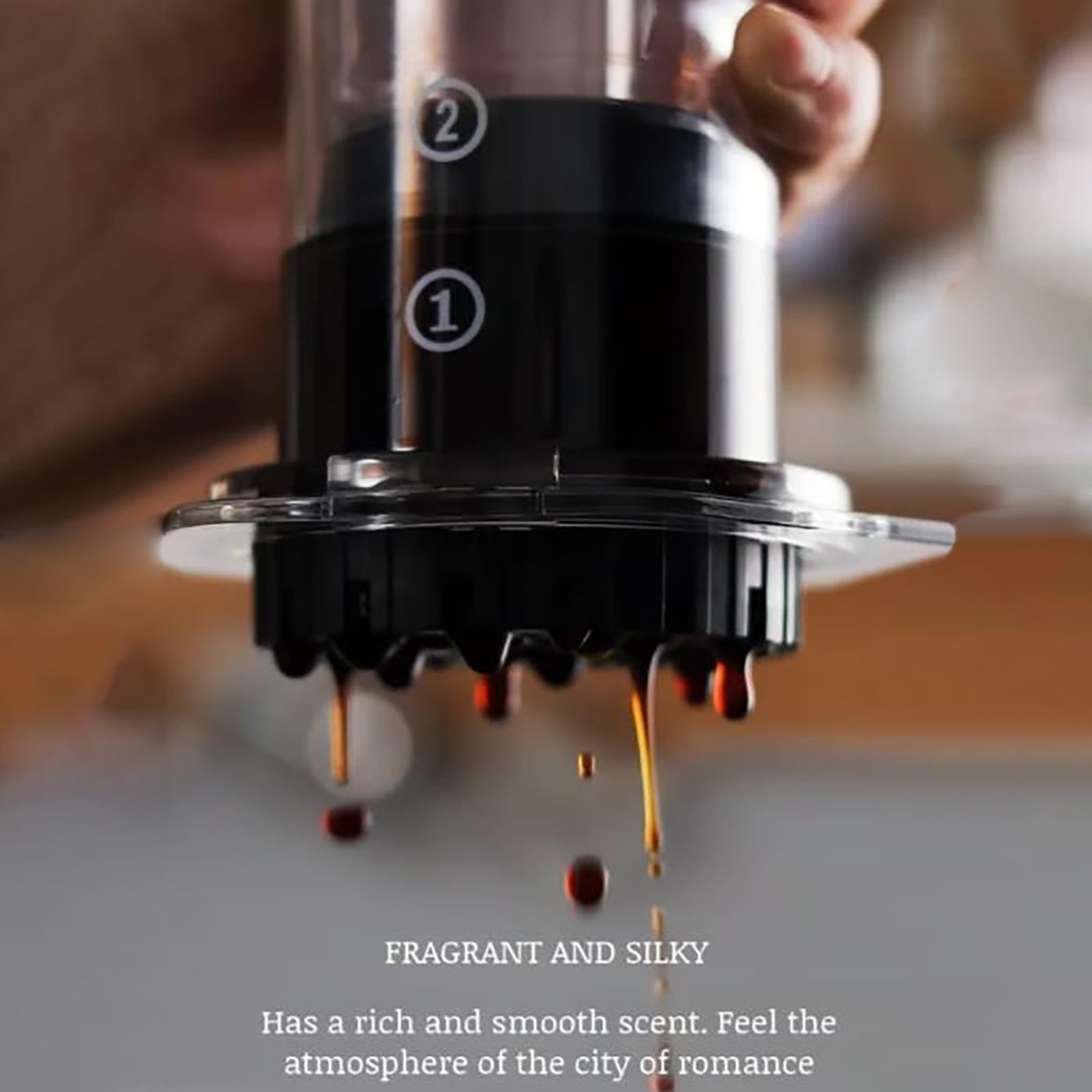 XYKA Compact Travel Coffee Maker - Portable Coffee Maker - 2 in 1 Small Travel Coffee Machine for K Cup Pod or Ground Coffee, 2-Cup Rapid Brew System with Anti-Spill Carafe