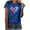 Blue, variant on Womens 4th of July Shirts Plus Size Patriotic USA Flag Pattern Tshirts Elegant Short Sleeve Tees Dressy Casual Crew Neck Blouses Tops Dressy Casual Tops for Women