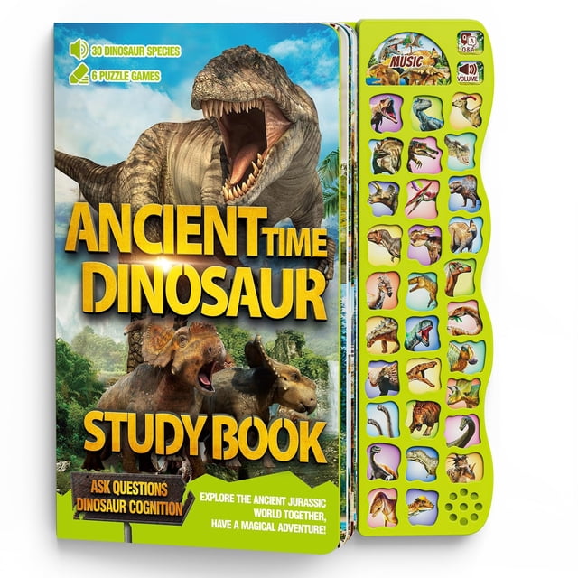 Libro de dinosaurios con sonidos para niños de 3 a 5 años con 30 especies