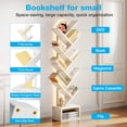 thumbnail image 2 of Casacomoda 8 Tier Tree Bookshelf, Bookcase with LED Lights, Display Floor Standing Storage Shelf, Book Organizer Shelves for Home Office, Living Room, White, 2 of 7