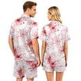 thumbnail image 5 of Halloween Pj Set Halloween Couple Pajamas Matching Sets Button Up Pajamas Spooky Pajamas Women Halloween Pajamas Couple Pajamas Matching Sets Womens Pajama Sets With Pockets, White, S, 5 of 5