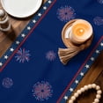 thumbnail image 3 of Navy Blue Independence Day Table Runner 108 Inches, American Flag Star Floral Bed Runner Dresser Scarves Tabletop for Indoor Outdoor Parties/Ceremony/Banquet, 13"x 108", 3 of 9
