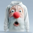 thumbnail image 3 of KHONTS Santa Christmas Hoodies for Men 2025 Funny Christmas Hooded Sweatshirts Crewneck 3D Printed Xmas Holiday Pullover Shirts with Pocket 1-White M, 3 of 3