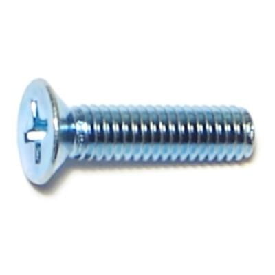 

4mm-0.7 x 16mm Zinc Plated Class 4.8 Steel Coarse Thread Phillips Flat Head Machine Screws