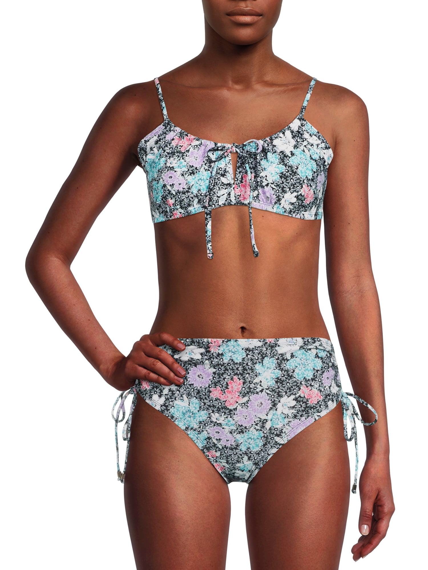 Side Ruched High Waisted Swim Bottom 