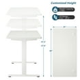 thumbnail image 2 of Gymax Electric Standing Desk Sit to Stand Height Adjustable Dual Motor White, 2 of 10