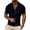 A-Navy1121, variant on Bibifish Mens Polo Shirts Short Sleeve Quarter Zip Herringbone Geometric Pattern Casual Shirts Lightweight Tops