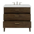 thumbnail image 3 of Sunny Wood Pr3621d Perry 36" Free Standing Hardwood Vanity Cabinet Only - Amber, 3 of 7