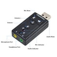 thumbnail image 4 of Graflsoa 7.1 Channel USB External Sound Card with 3D Surround Sound and Button Control, Black, Compact Design, 3.5mm Audio Interface, 4 of 6