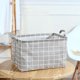 thumbnail image 5 of Grandes cuadrados Caja de almacenamiento de telas Cesta plegable de ropa sucia con asas 38x26x23cm | Cesta organizadora transpirable para juguetes Ropa Estanterías Armarios Negro Gris Blanco, 5 of 6