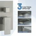 thumbnail image 4 of CASAINC 1-Spray Patterns with 2.5 22 in. Wall Mount Dual Shower Heads in Spot Resist Brushed Nickel (Valve Included), 4 of 10